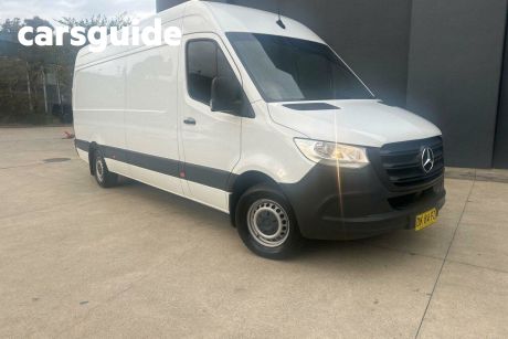White 2019 Mercedes-Benz Sprinter Commercial 314CDI High Roof LWB 7G-Tronic + RWD