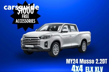 White 2024 Ssangyong Musso XLV Crew Cab Pickup ELX