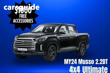 Black 2023 Ssangyong Musso Crew Cab Pickup Ultimate