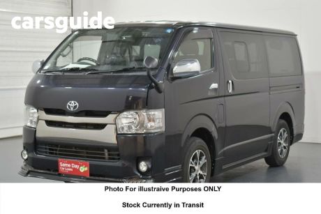 Blue 2015 Toyota HiAce Commercial