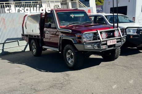 Red 2009 Toyota Landcruiser Cab Chassis GXL (4X4)
