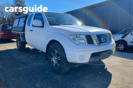 White 2012 Nissan Navara Ute Tray D40 RX Cab Chassis King Cab 4dr Auto 5sp 4x4 2.5DT