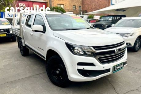 White 2018 Holden Colorado Ute Tray RG LS Cab Chassis Crew Cab 4dr Spts Auto 6sp 4x4 2.8DT MY19