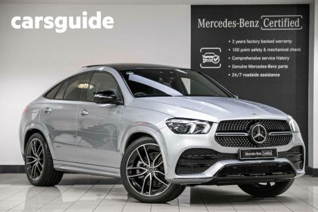 Silver 2022 Mercedes-Benz GLE Coupe 450 4Matic (hybrid)