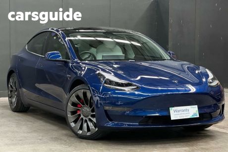 Blue 2020 Tesla Model 3 Sedan Performance
