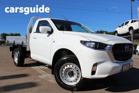 White 2023 Mazda BT-50 Cab Chassis XS (4X2) Standard Tray