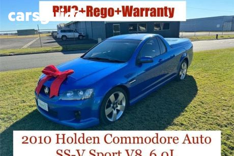 Blue 2010 Holden Commodore Utility SS-V Redline Edition