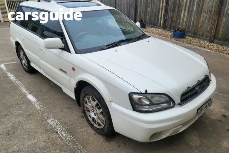White 2003 Subaru Outback Wagon H6 Luxury