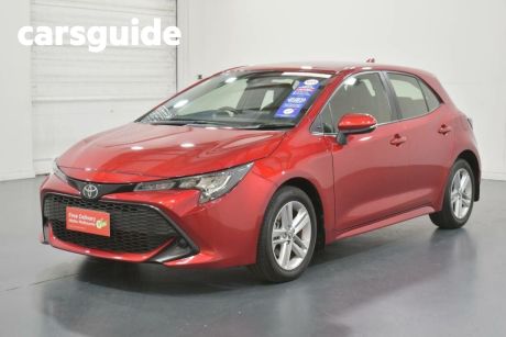 Red 2022 Toyota Corolla Hatchback Ascent Sport