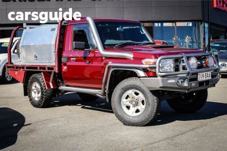 Red 2009 Toyota Landcruiser Cab Chassis GXL (4X4)