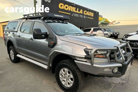 Grey 2015 Ford Ranger Ute Tray PX MkII XLS Utility Double Cab 4dr Spts Auto 6sp 4x4 3.2DT J