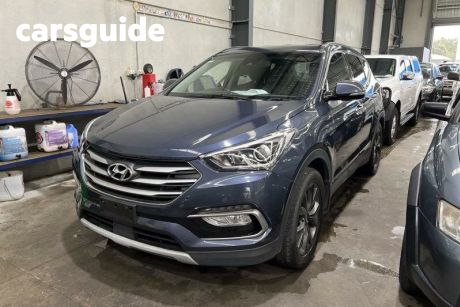 Blue 2017 Hyundai Santa FE Wagon Active X