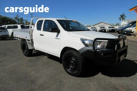White 2018 Toyota Hilux X Cab Cab Chassis Workmate (4X4)