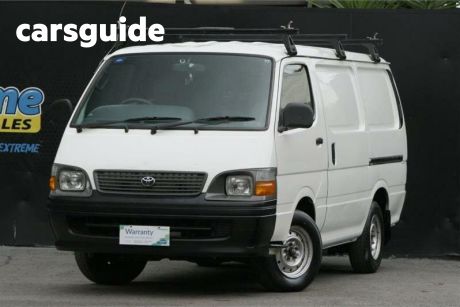 White 2002 Toyota HiAce Commercial