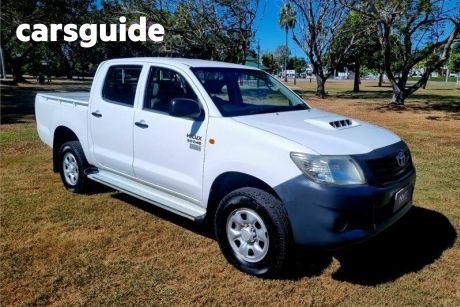 White 2011 Toyota Hilux Dual Cab Pick-up Workmate (4X4)