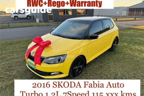 Yellow 2016 Skoda Fabia Hatch 81 TSI