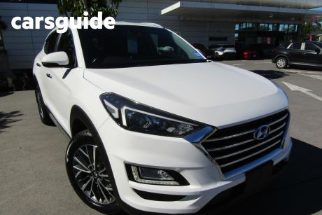 White 2019 Hyundai Tucson Wagon Elite Crdi (awd)