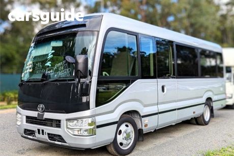 Silver 2023 Toyota Coaster OtherCar COMPLIED AS MOTORHOME 5 YEARS NATIONAL WARRANTY INCLUDED
