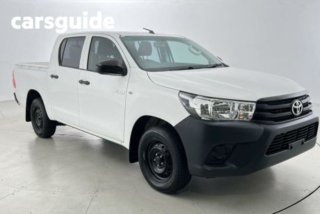 White 2019 Toyota Hilux Double Cab Pick Up Workmate
