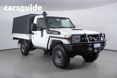 White 2016 Toyota Landcruiser Cab Chassis Workmate (4X4)