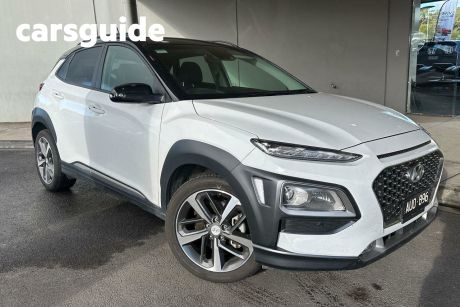 White 2018 Hyundai Kona Wagon Highlander (awd)