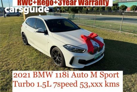 White 2021 BMW 118I Hatchback M Sport