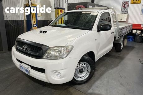 White 2011 Toyota Hilux Cab Chassis SR