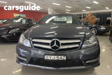 Grey 2013 Mercedes-Benz C180 Coupe BE
