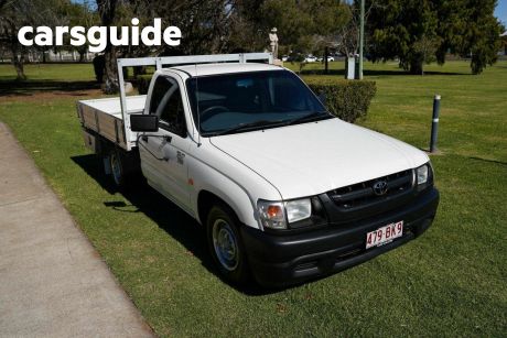 White 2004 Toyota Hilux Cab Chassis