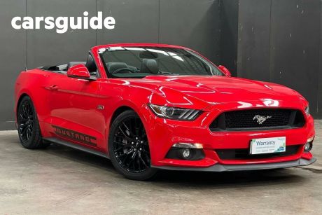 Red 2016 Ford Mustang Convertible GT 5.0 V8
