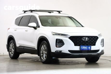 White 2019 Hyundai Santa FE Wagon Active Crdi (awd)