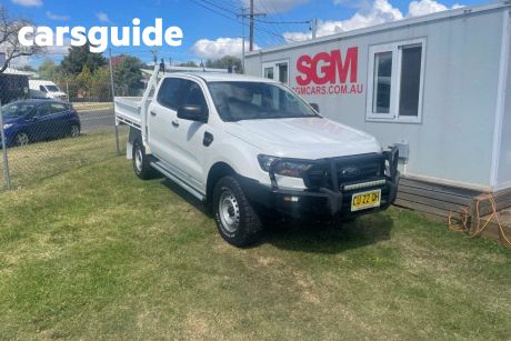 White 2019 Ford Ranger Ute Tray PX MkIII XL Cab Chassis Double Cab 4dr Spts Auto 6sp 4x4 3.2