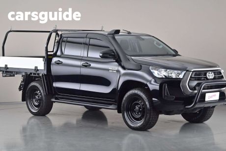 Black 2021 Toyota Hilux Double Cab Chassis SR (4X4)