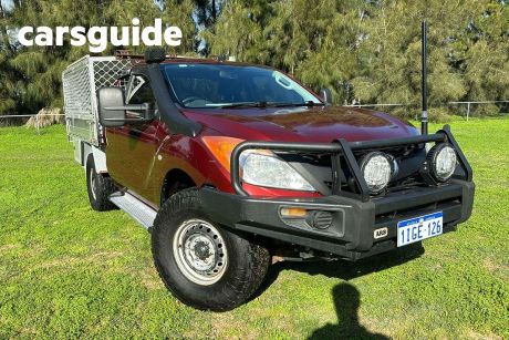 Red 2014 Mazda BT-50 Cab Chassis XT (4X4)