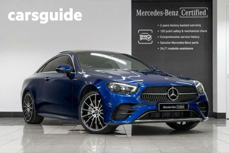 Blue 2020 Mercedes-Benz E300 Coupe