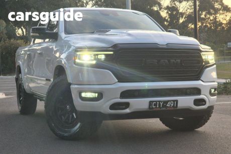 White 2022 Ram 1500 Ute Tray Limited