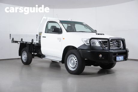 White 2013 Toyota Hilux Cab Chassis SR (4X4)