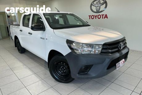 White 2018 Toyota Hilux Ute Tray 4x2 Workmate 2.7L Double