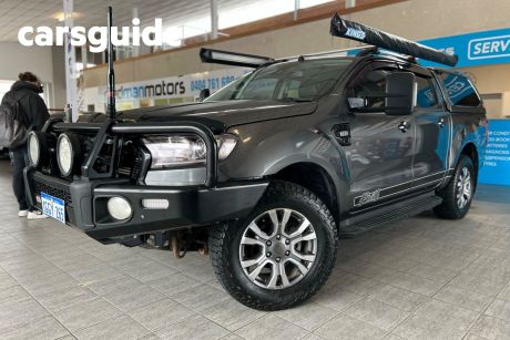 Grey 2017 Ford Ranger Ute Tray PX MkII FX4 Utility Double Cab 4dr Spts Auto 6sp, 4x4 952kg