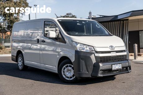 White 2020 Toyota HiAce Commercial