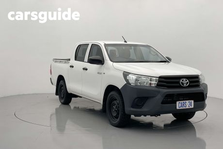 White 2017 Toyota Hilux Dual Cab Utility Workmate