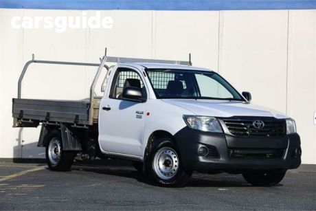White 2013 Toyota Hilux Cab Chassis Workmate