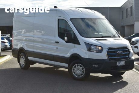 White 2022 Ford E-Transit Commercial 420L Mid Roof
