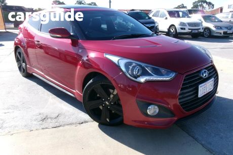 Red 2014 Hyundai Veloster Coupe SR Turbo