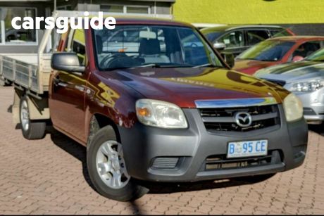Red 2009 Mazda BT-50 Cab Chassis B2500 DX