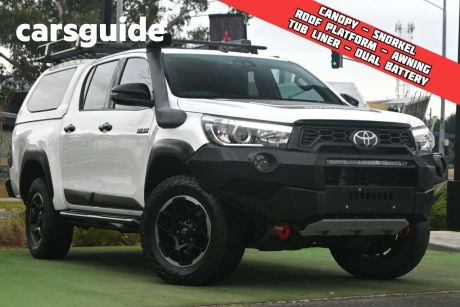 White 2019 Toyota Hilux Double Cab Pick Up Rugged X (4X4)