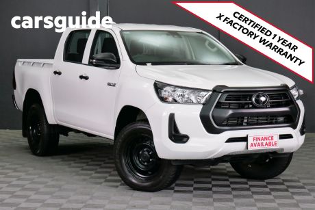 White 2023 Toyota Hilux Double Cab Pick Up Workmate (4X2)