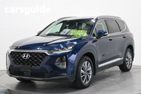 Blue 2018 Hyundai Santa FE Wagon Elite Crdi Satin (awd)