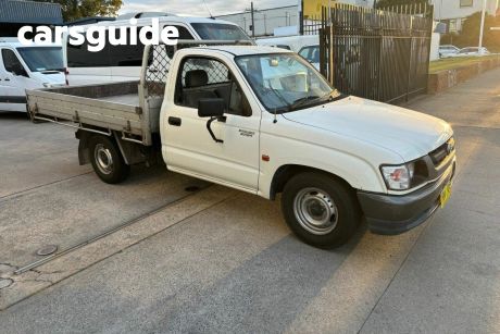 White 2003 Toyota Hilux Cab Chassis