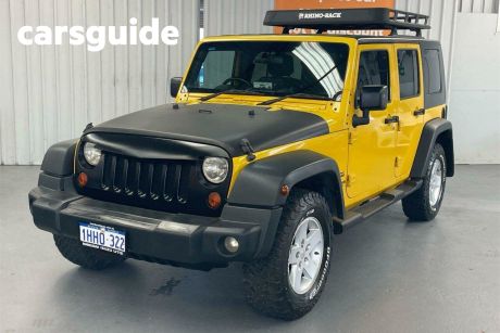 Yellow 2008 Jeep Wrangler Softtop Unlimited Sport (4X4)
